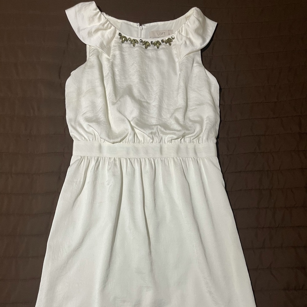 Loft By Ann Taylor Cream Dress Size 2